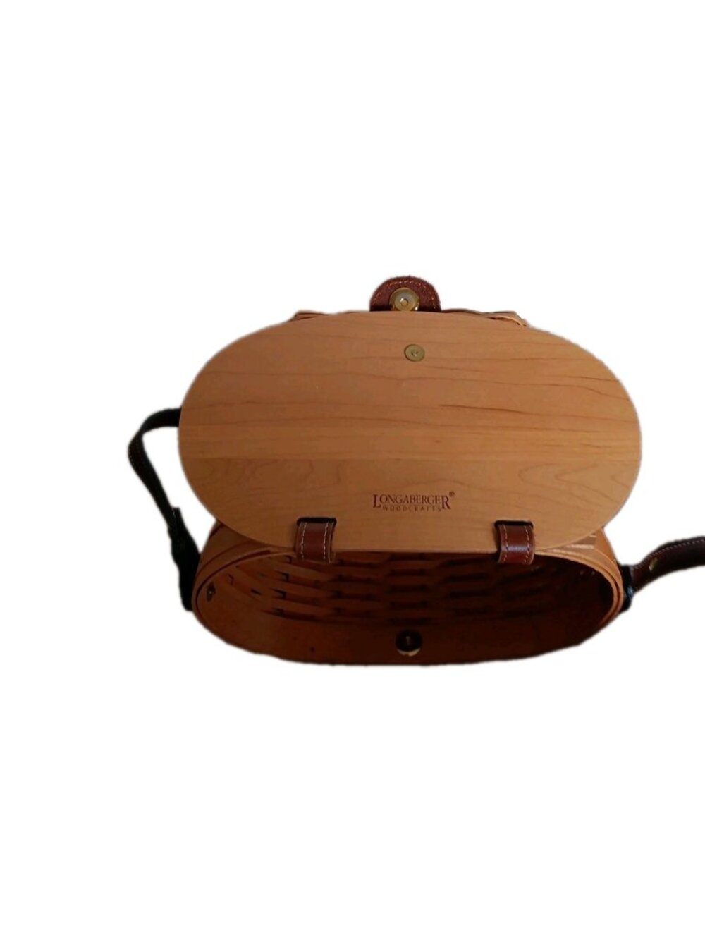 Longaberger 2000 Country Estate Large Saddlebrook Basket Purse Vintage - Picture 8 of 15